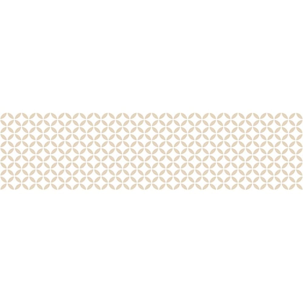 Alfombra vinílica motivos beige 250x64cm