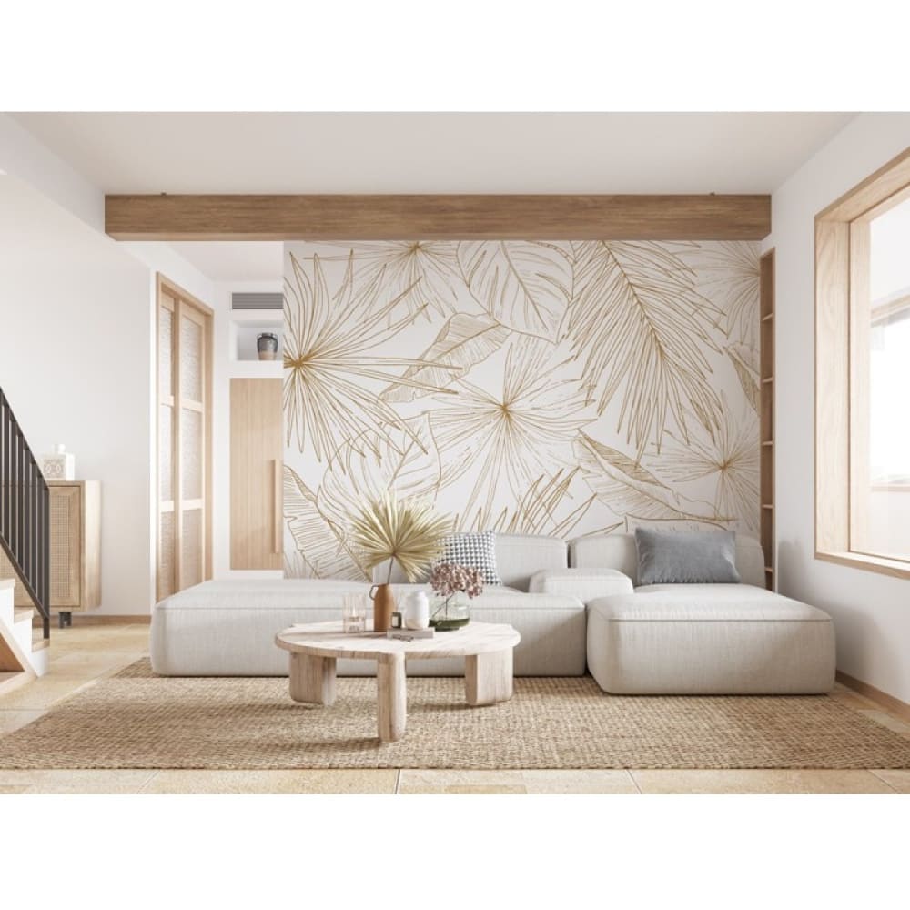 Papier peint panoramique - marron - intissé - 7 lés : 336x270cm — vue 3