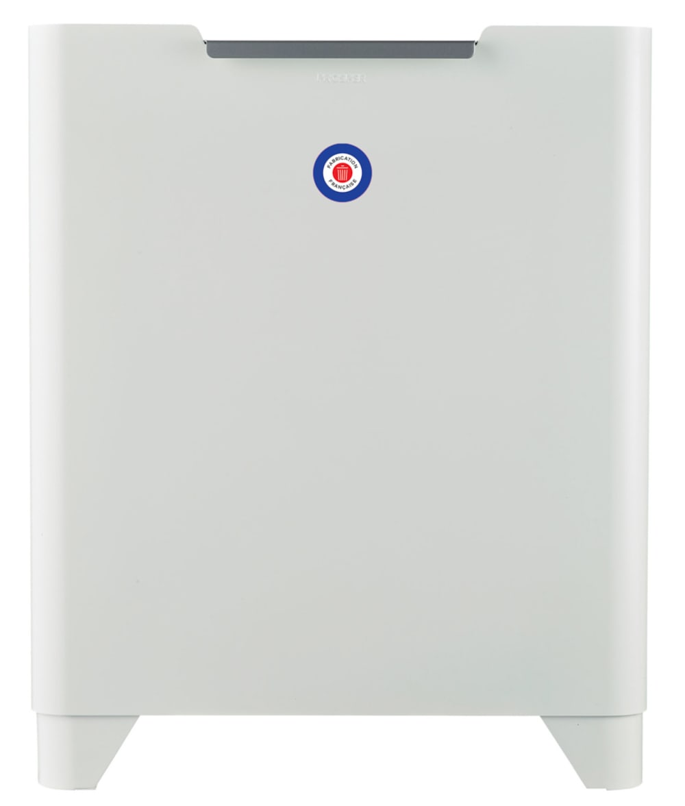 Rossignol Meuble de tri sélectif 2x30L Fabriqué en France style classique chic Blanc Métal
