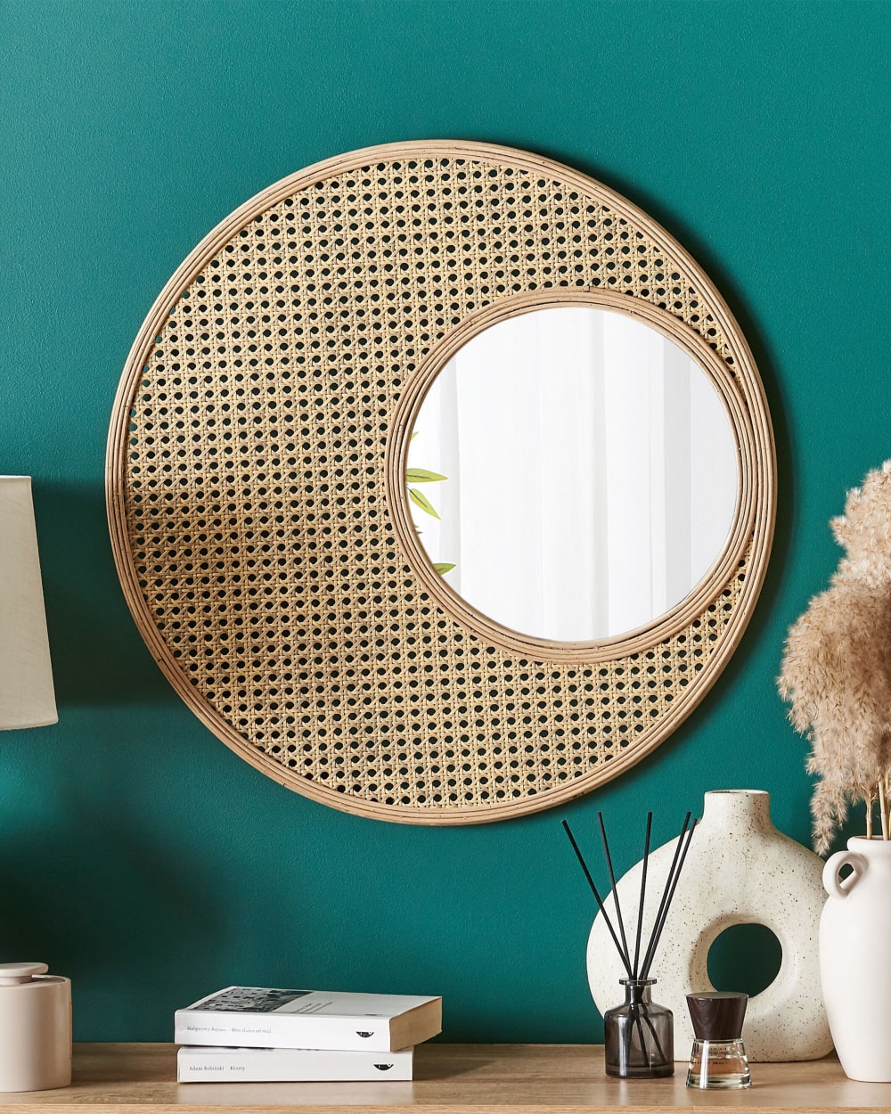 Wandspiegel aus Rattan 60 x 60, braun - Maisons Du Monde