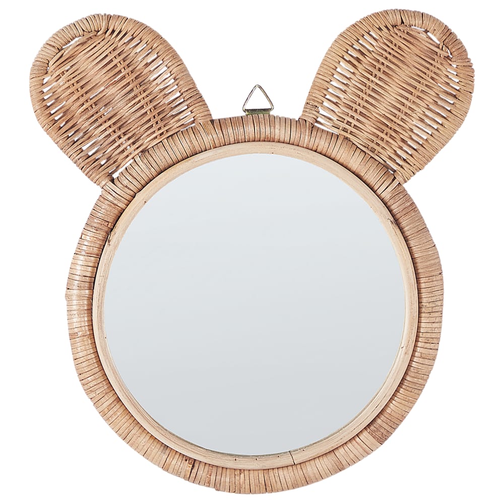 Wandspiegel aus Rattan 33 x 30, naturfarben - Maisons Du Monde