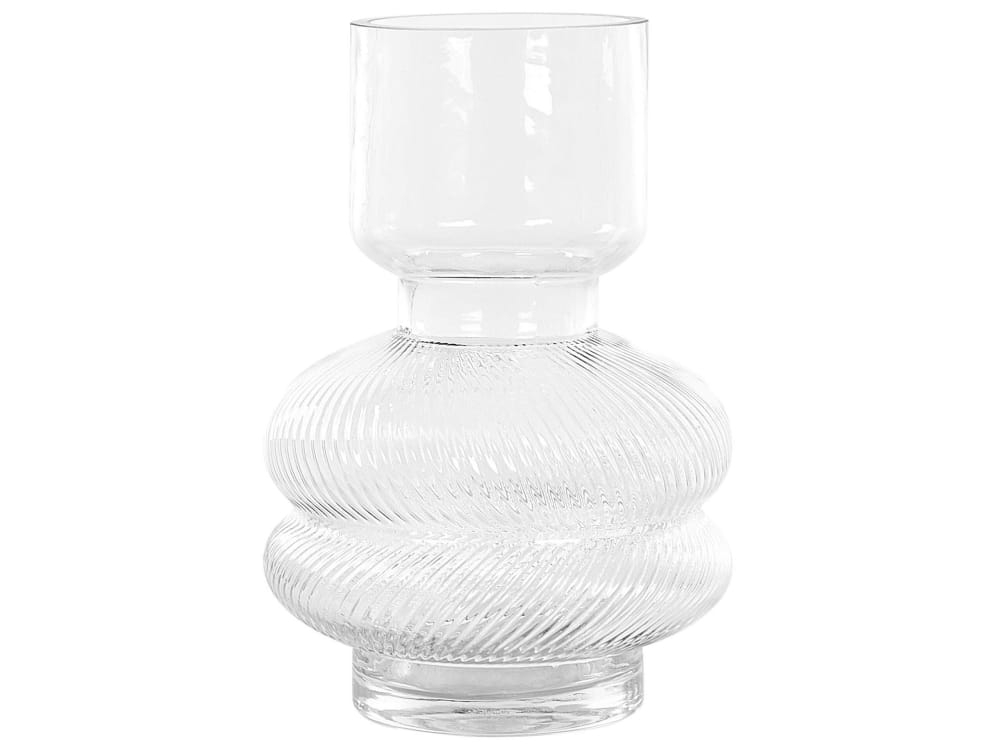 Vase à fleurs 24 cm verre transparent