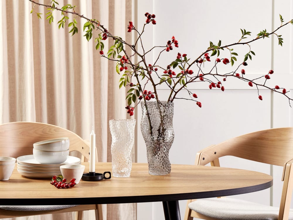 Blumenvase aus Glas 23cm, transparent - Maisons Du Monde