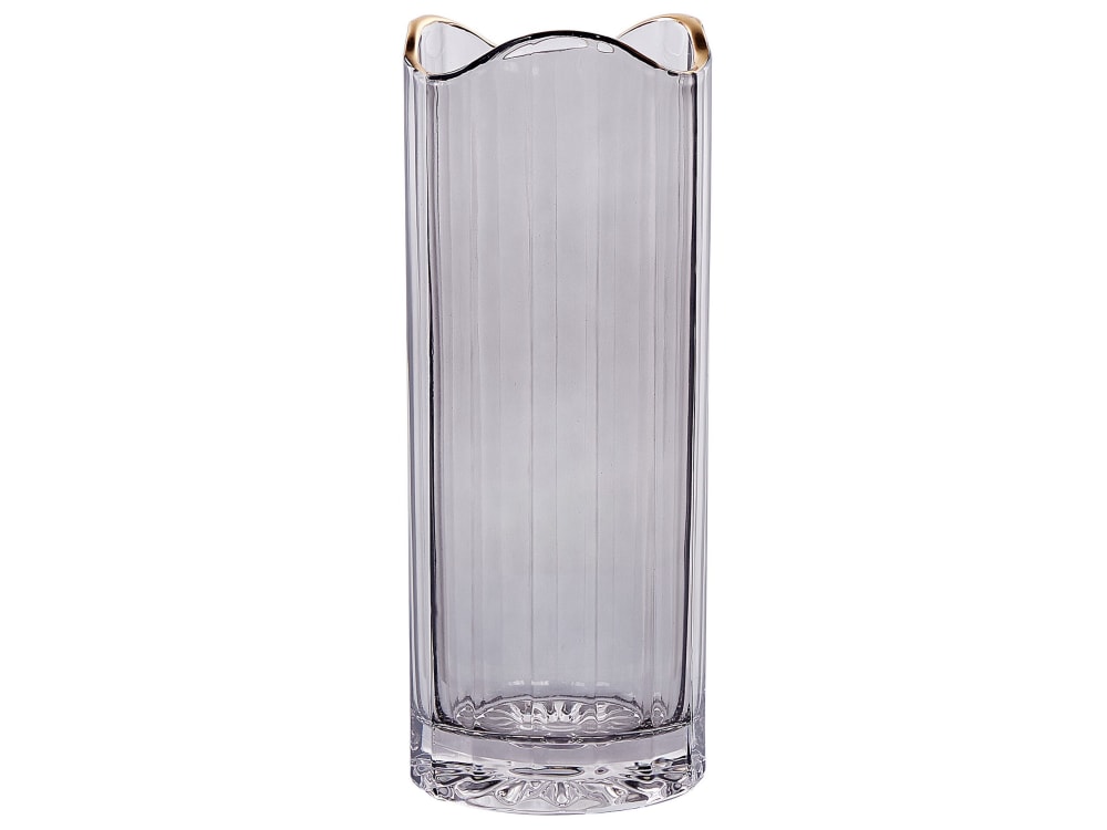 Vase à fleurs verre 30 cm gris