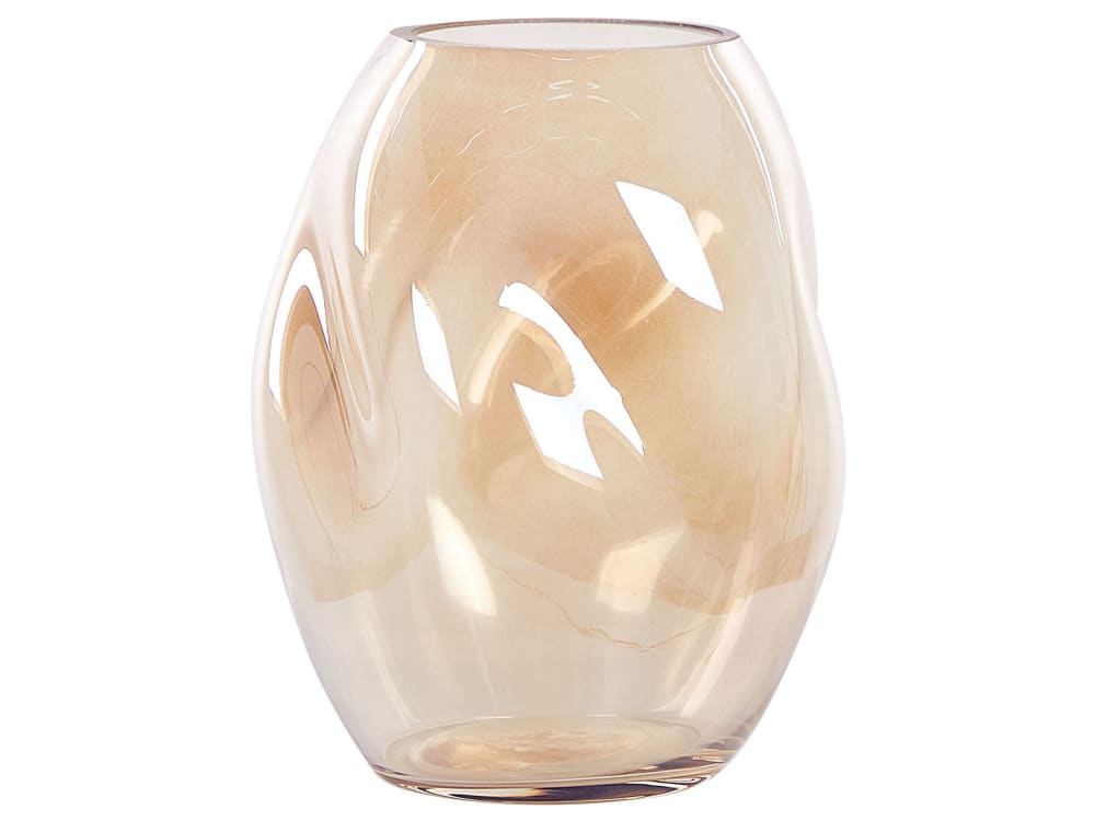 Beliani Blumenvase aus Glas 20cm, orange style classic chic orange Glas
