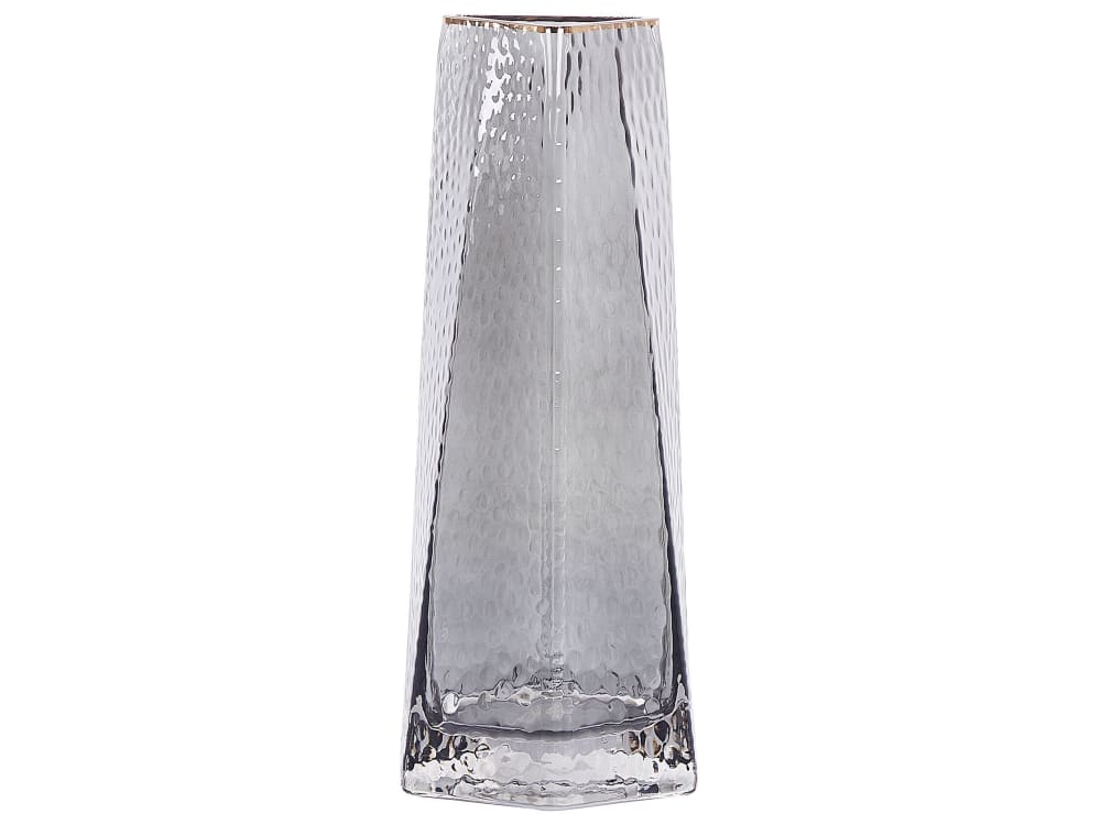 Vase à fleurs verre 27 cm gris