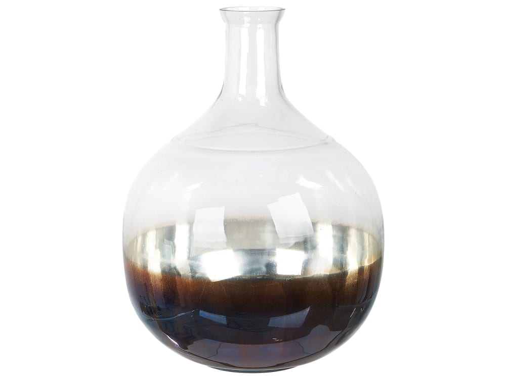 Beliani Blumenvase aus Glas 40cm, bunt style modern Mehrfarbig Glas