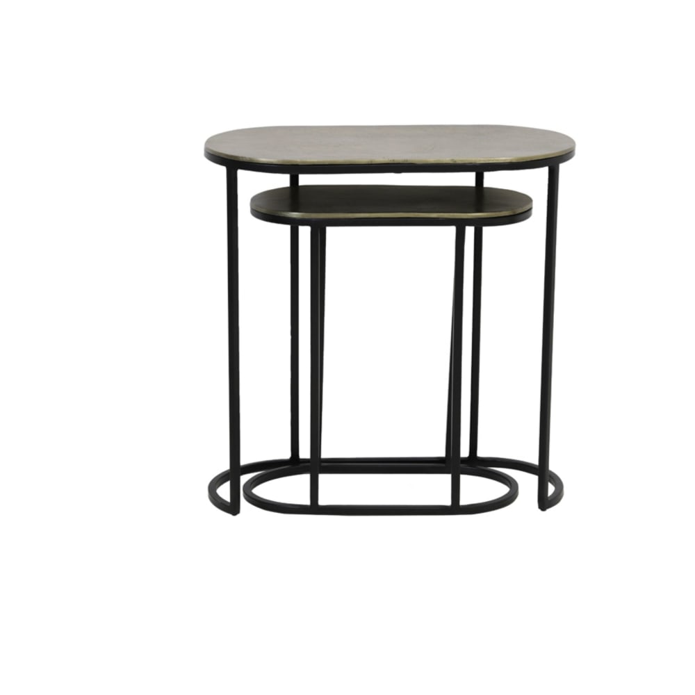 Table d'appoint couleur doré métal 53x26x53cm Table d'appoint couleur doré métal 53x26x53cm