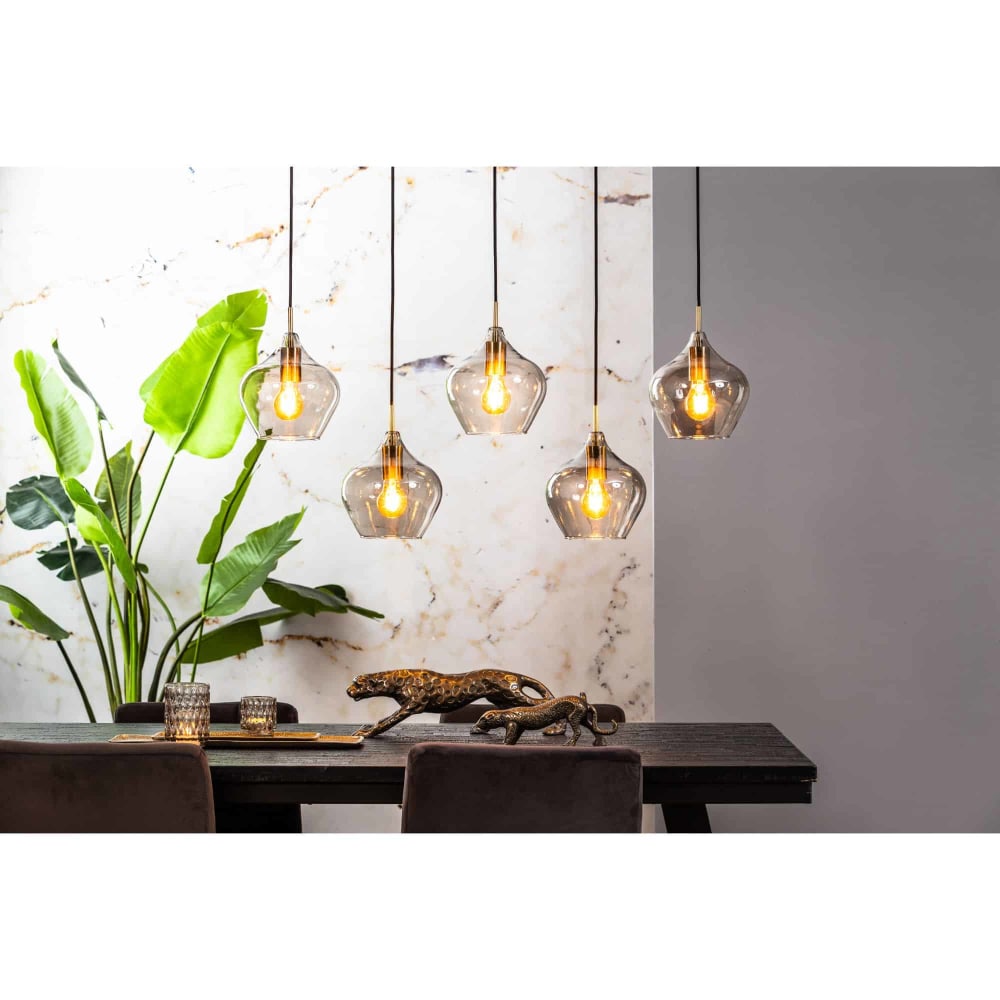 Hängeleuchte aus Glas, gold, 104x20x120cm - Maisons Du Monde