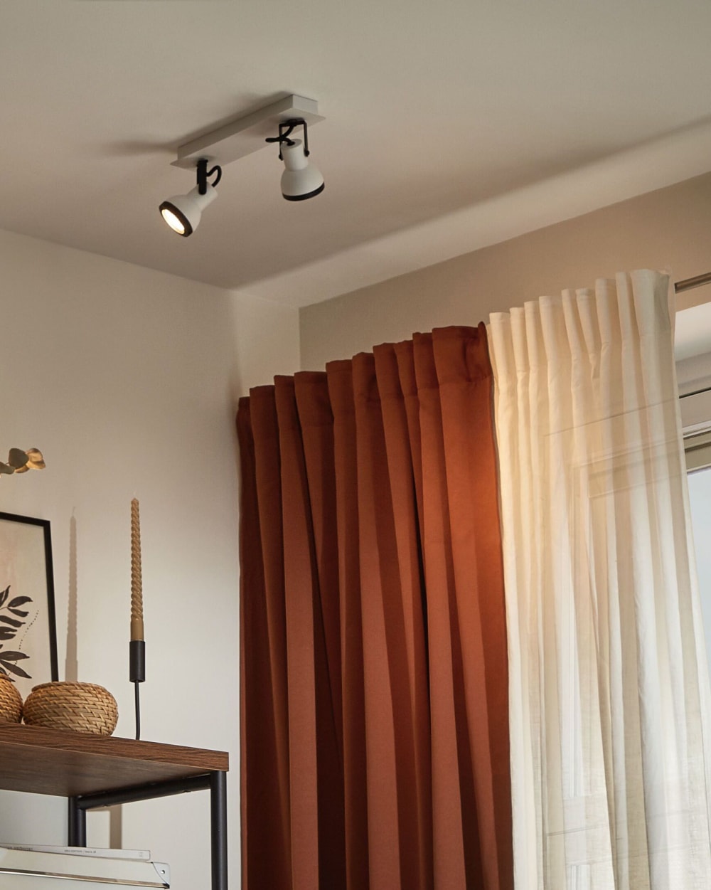 Spot à 2 lumières réglable métal blanc — vue 3
