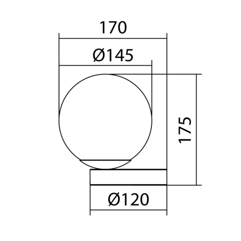 Lampe de chevet tactile laiton mat et globe — vue 4