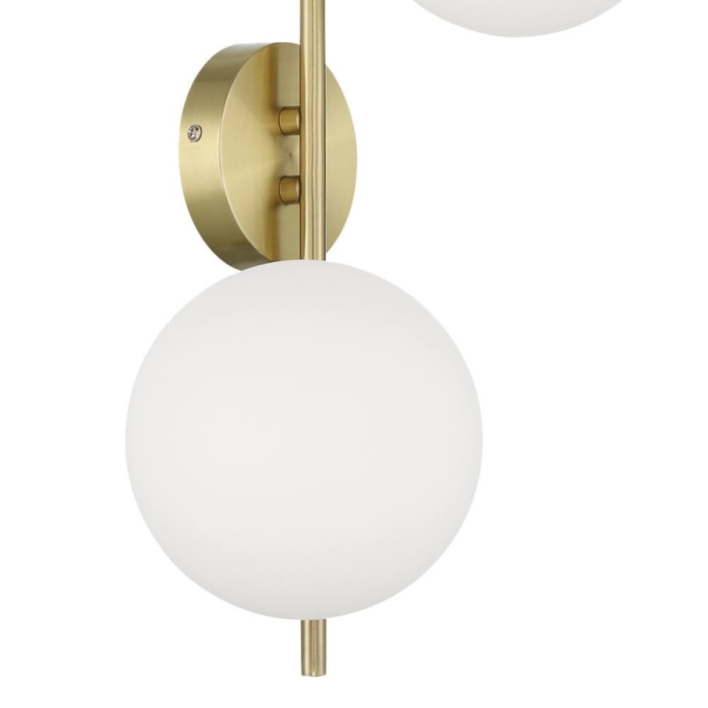 Applique laiton mat 2 globes — vue 4