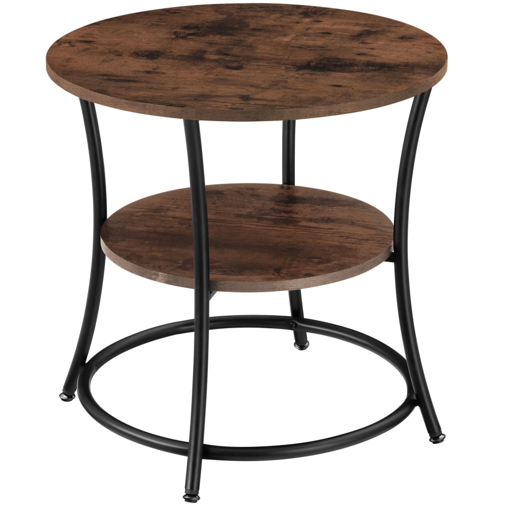 Table d'appoint 55 x 56 cm en panneau aggloméré bois foncé Table d'appoint 55 x 56 cm en panneau aggloméré bois foncé