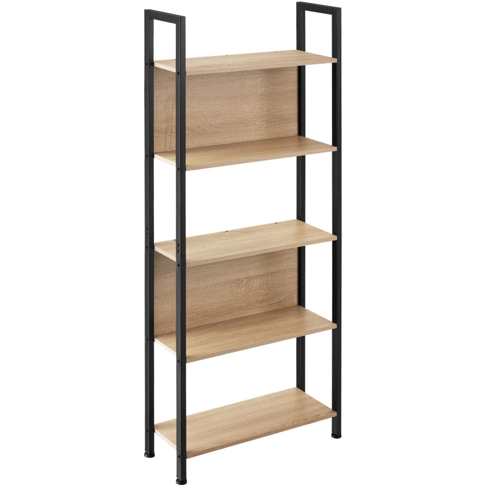 Étagère style industriel protection antibasculement incluse bois clair Étagère style industriel protection antibasculement incluse bois clair