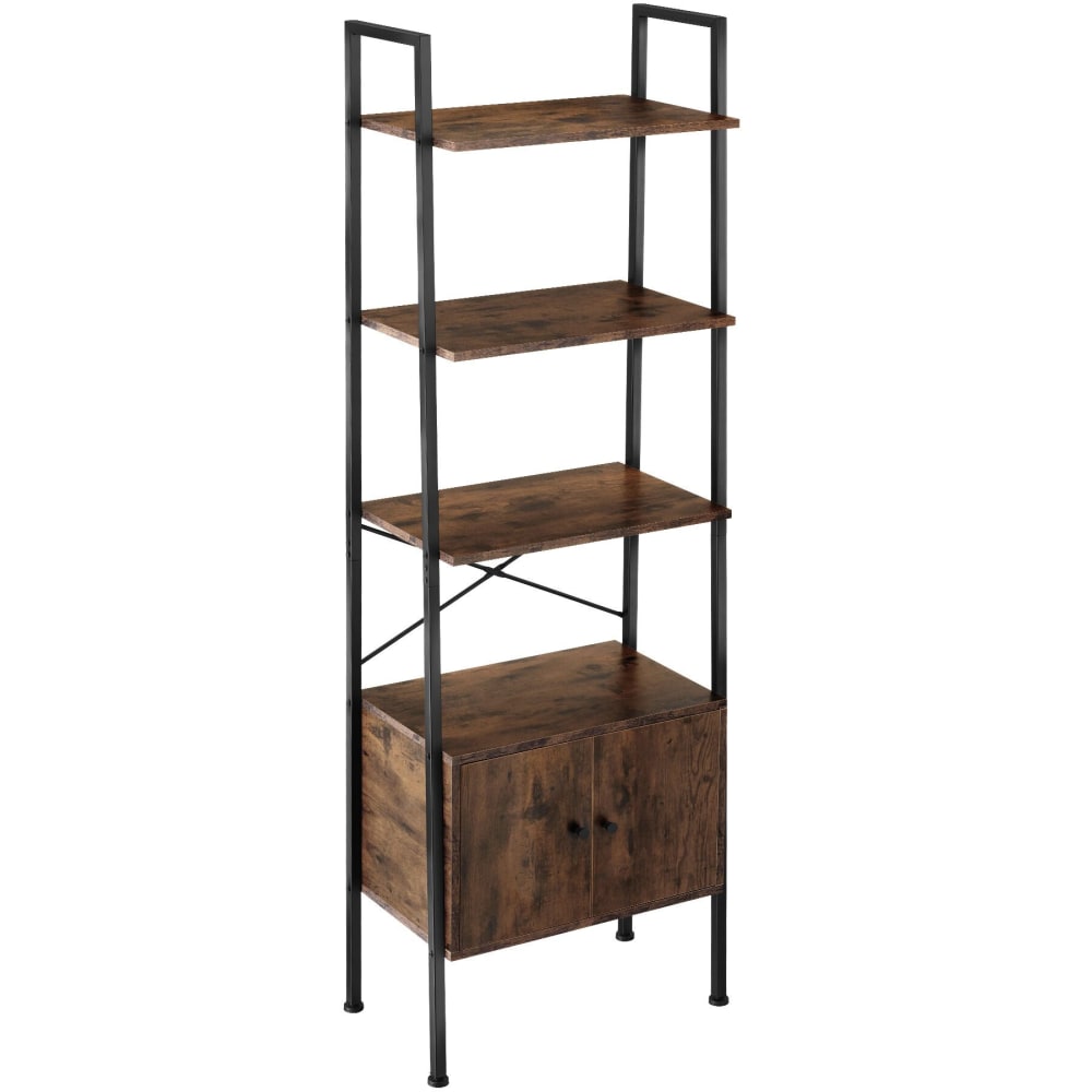 Scaffale stile industriale 575x34x173 cm legno scuro - Tectake