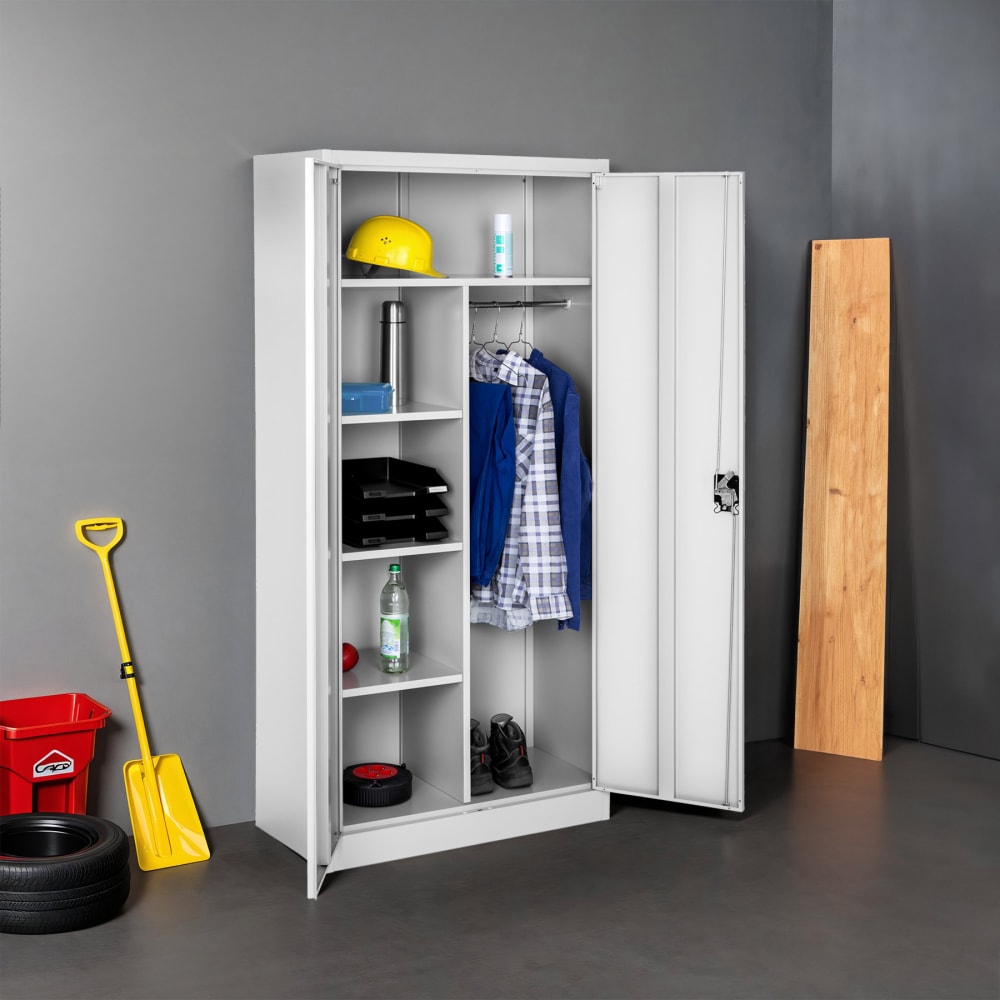Armario portadocumentos acero, 6 compartimentos, gris 180x80x40cm - Grigio - Acciaio