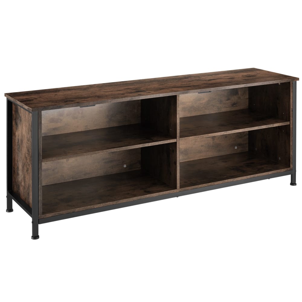 Credenza stile industriale altezza regolabile legno scuro -