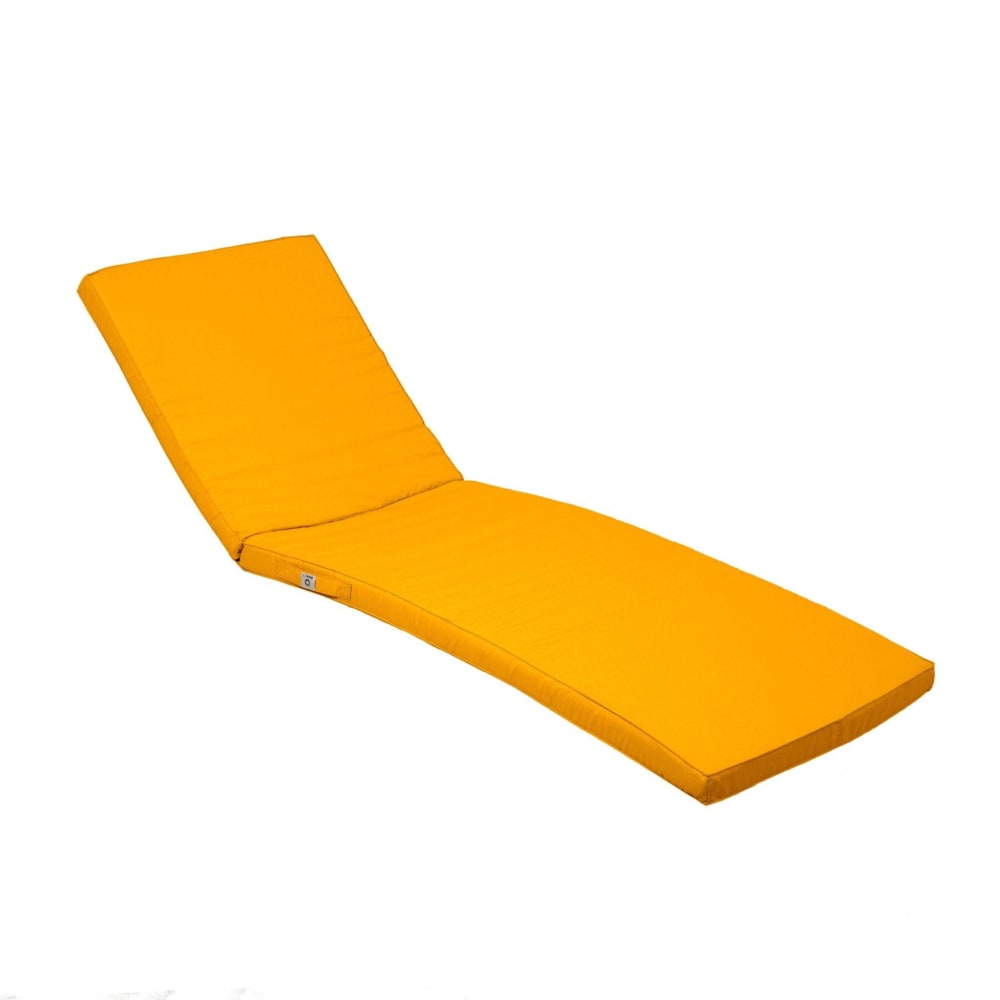 Coussin pour transat déhoussable 185x60x4cm jaune