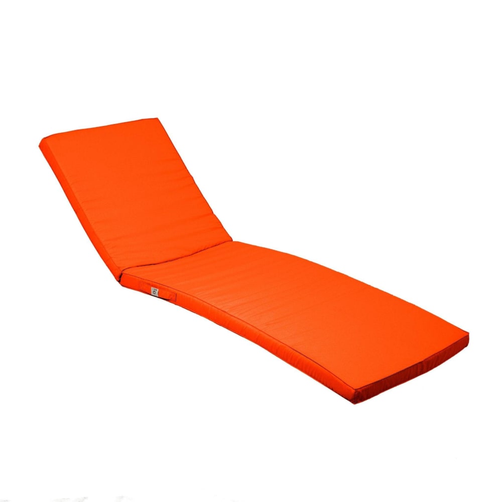 Coussin pour transat déhoussable 185x55x4cm orange