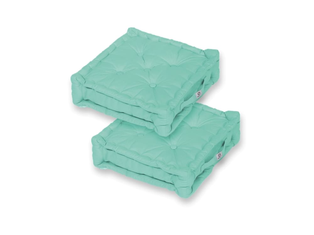 Coussin de sol lot de 2 - 50 x 50 cm Vert