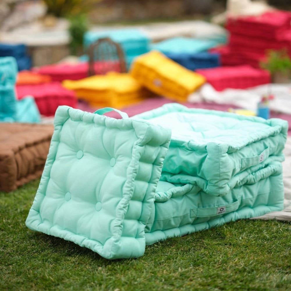 Coussin de sol lot de 2 - 50 x 50 cm vert - Maisons du Monde