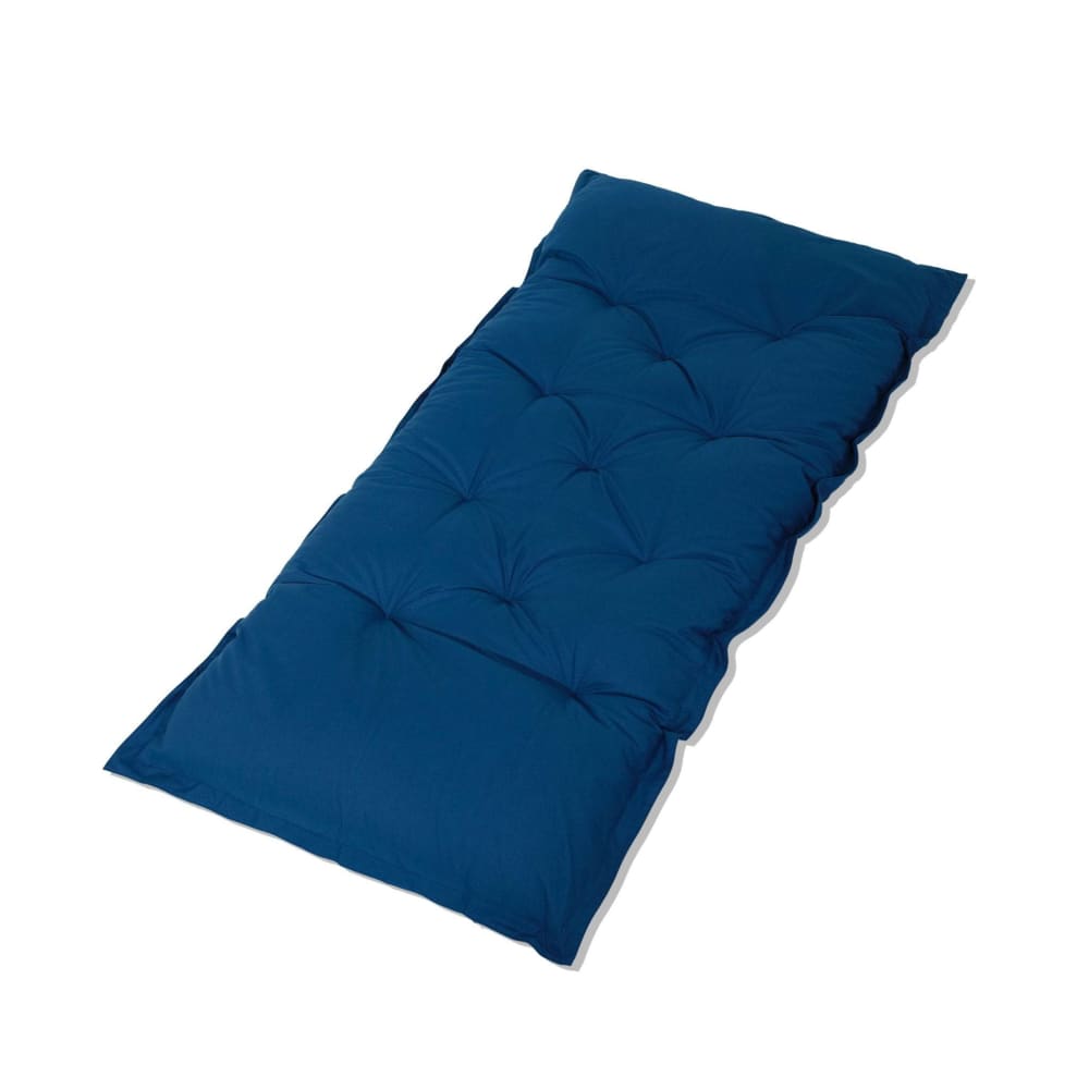 Futon xxl matelas de sol 195x100cm en polyester bleu petrole