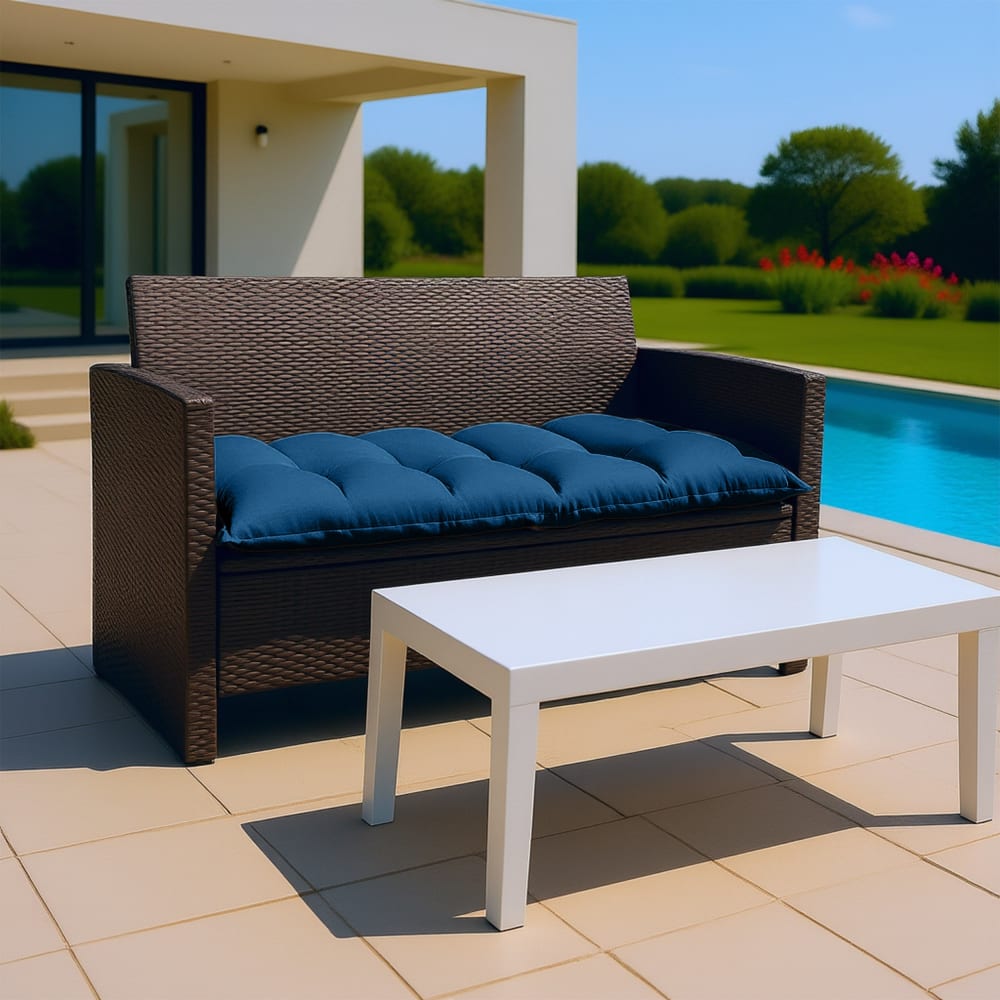 Matratze Futon 120x60 cm, blau, Polyester - Maisons Du Monde