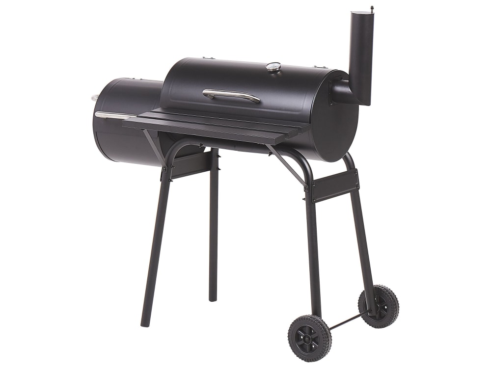 Barbecue fumoir au charbon de bois noir
