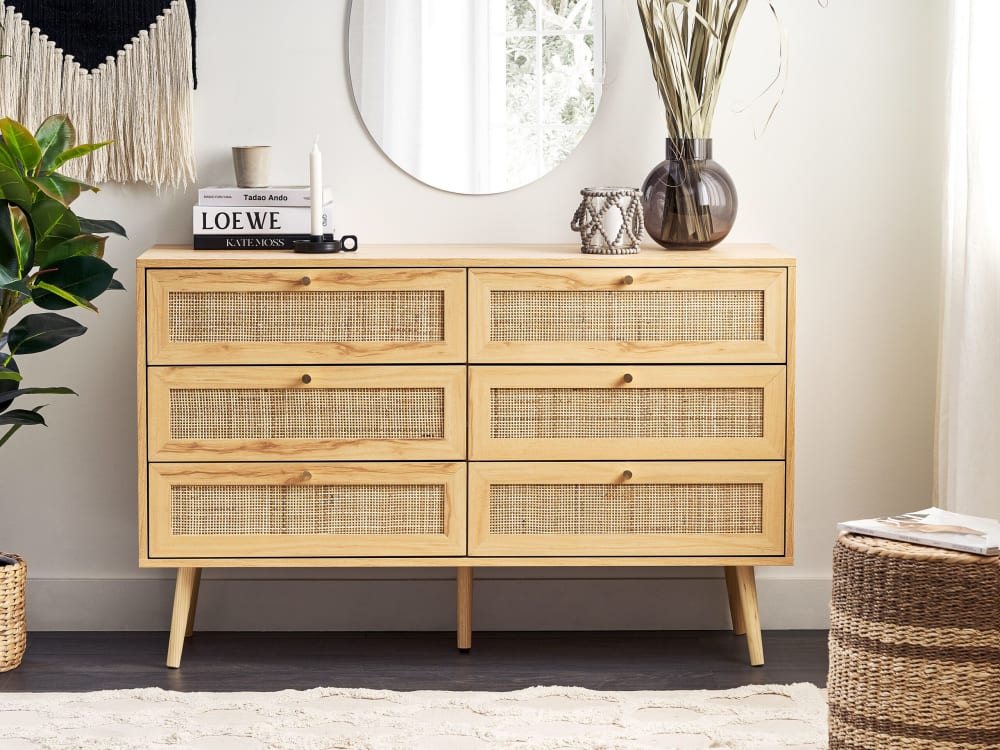 Kommode mit 6 Schubladen aus Holz 75cm, braun - Maisons Du Monde