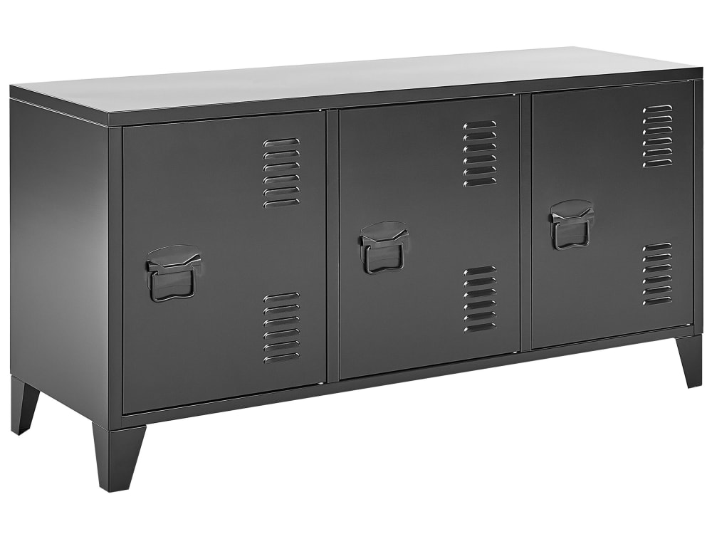 Beliani Büroschrank aus Stahl 60cm, schwarz style modern - Stahl