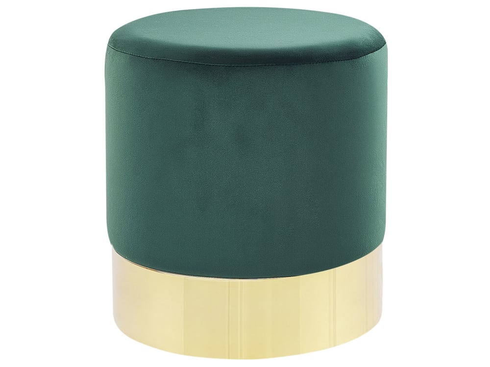 pouf en tissu vert 39x40cm