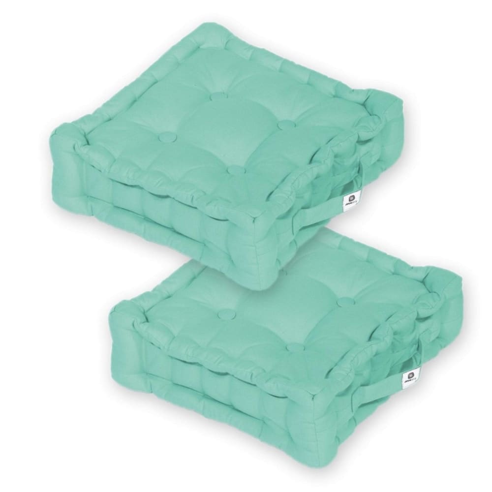 Coussin de sol lot de 2 - 40 x 40 cm Vert