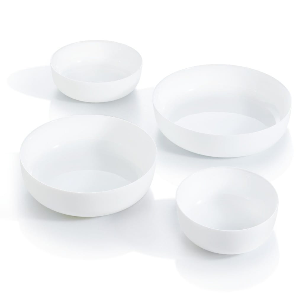 Lot de 4 plats de cuisson ronds en opale culinaire (2x18cm et 2x22cm) Lot de 4 plats de cuisson ronds en opale culinaire (2x18cm et 2x22cm)