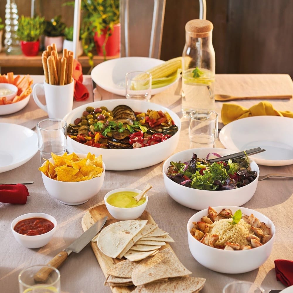 Lot de 4 plats de cuisson ronds en opale culinaire (2x18cm et 2x22cm) - Maisons du Monde