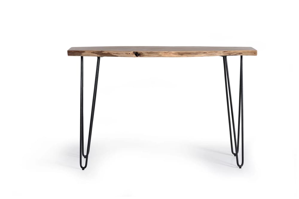 Consola fabricada en madera maciza de acacia