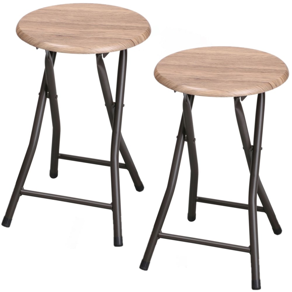 Lot de 2 tabourets d'appoint - industriel