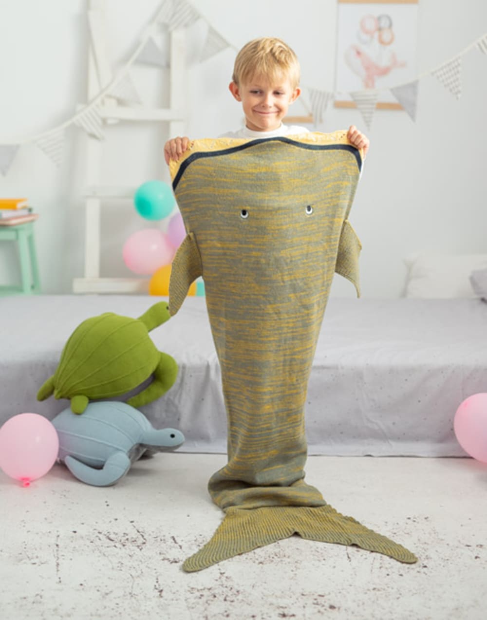 Manta Tiburón gris 60x90 cm (SIZE S) - Maisons du Monde