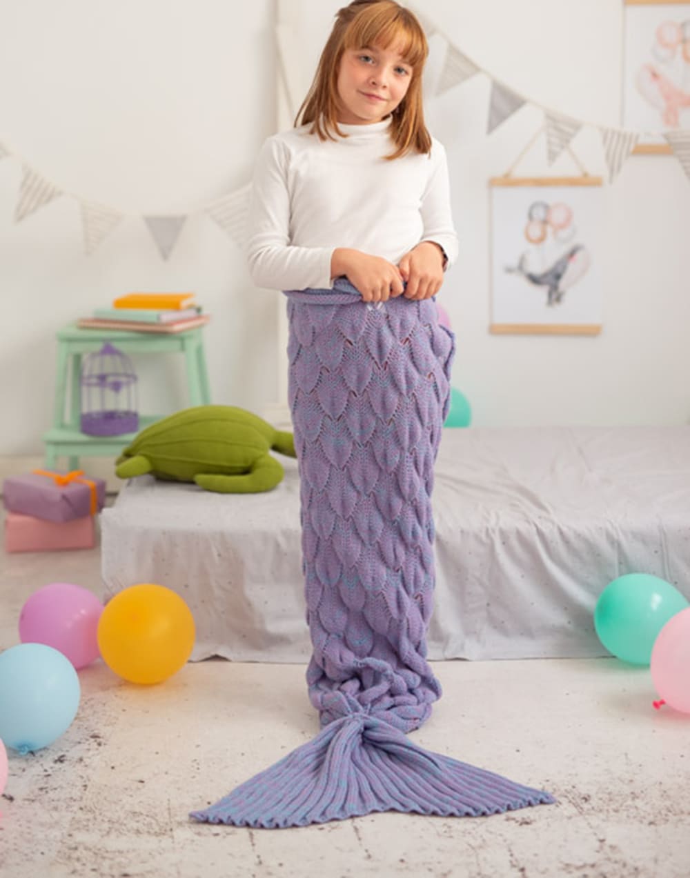 Manta escamas Sirena púrple 70X140 cm (SIZE M) - Maisons du Monde