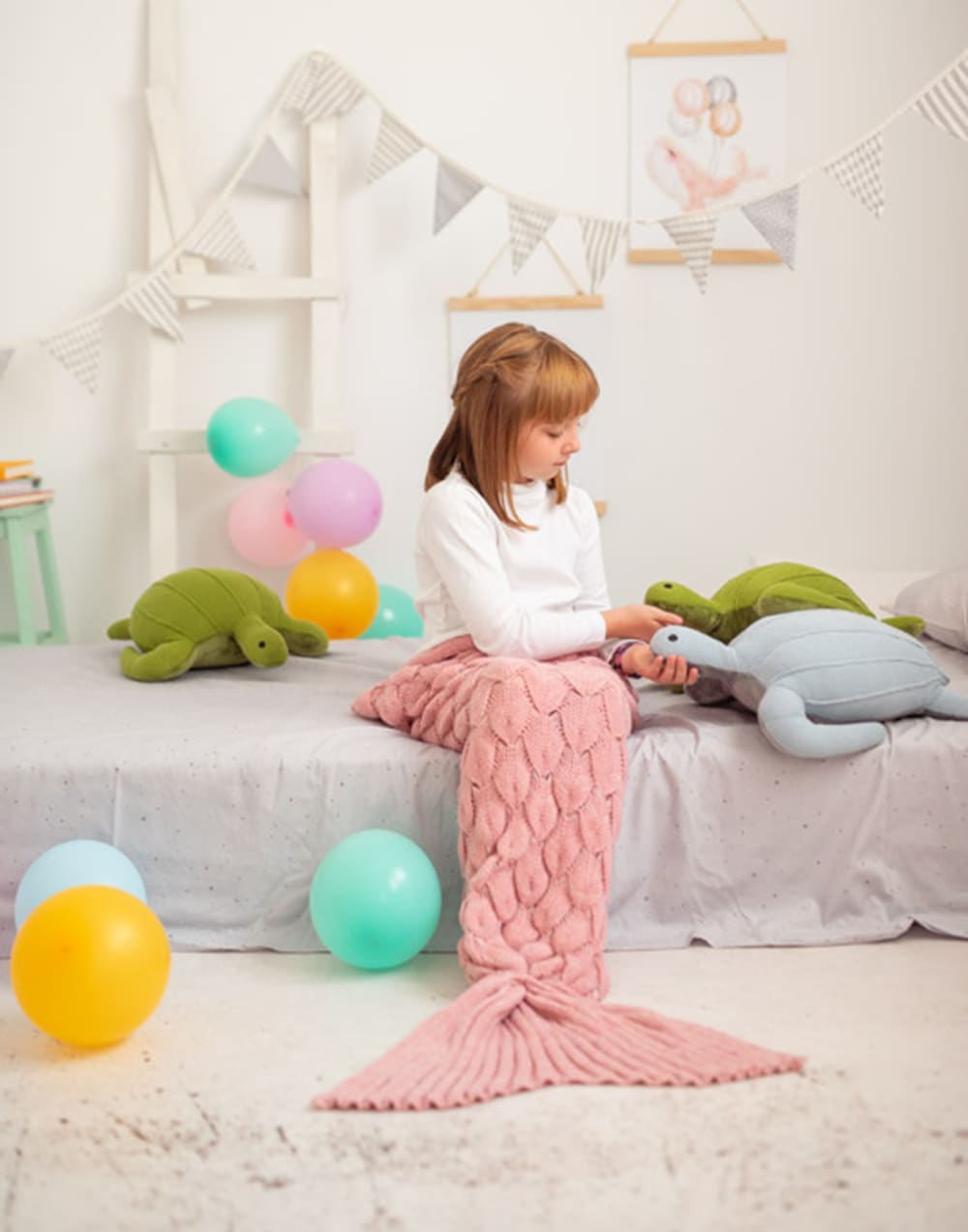 Manta escamas Sirena rosa 70X140 cm (SIZE M) - Maisons du Monde