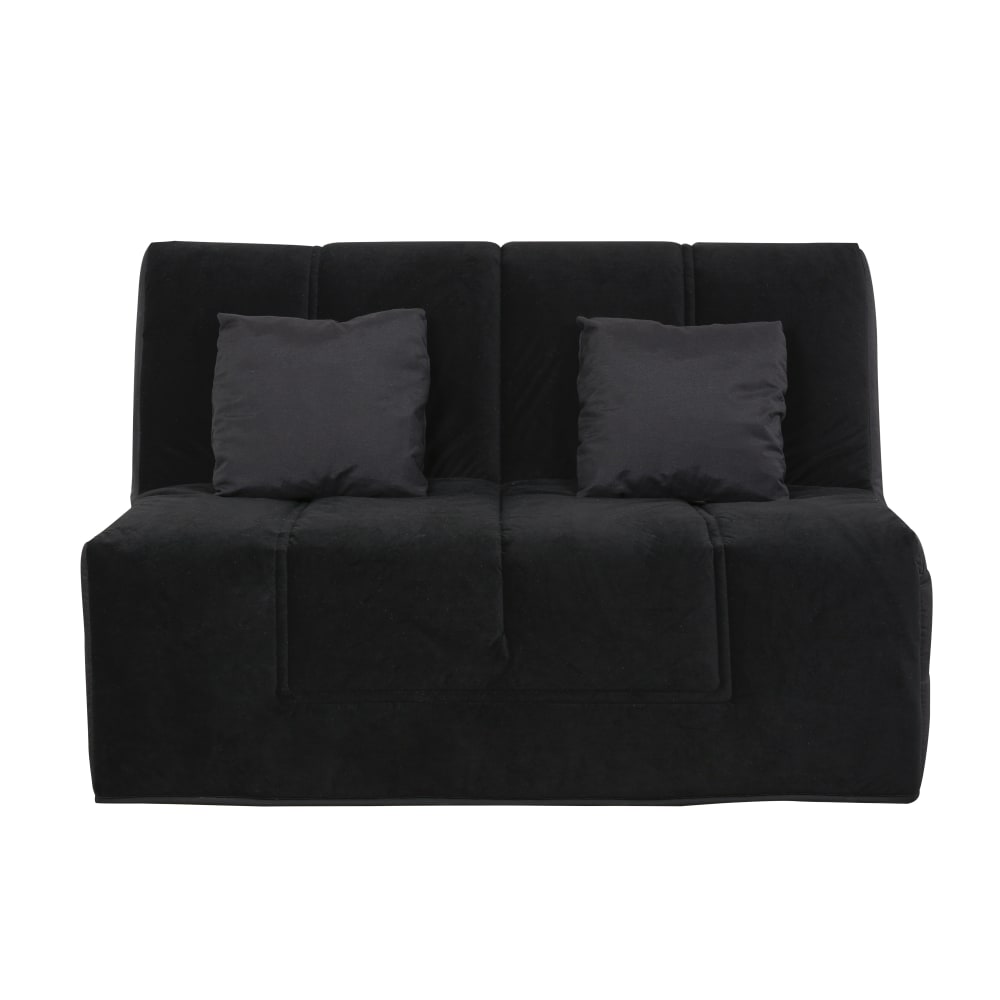 Banquette convertible bz 2/3 places tissu angel noir