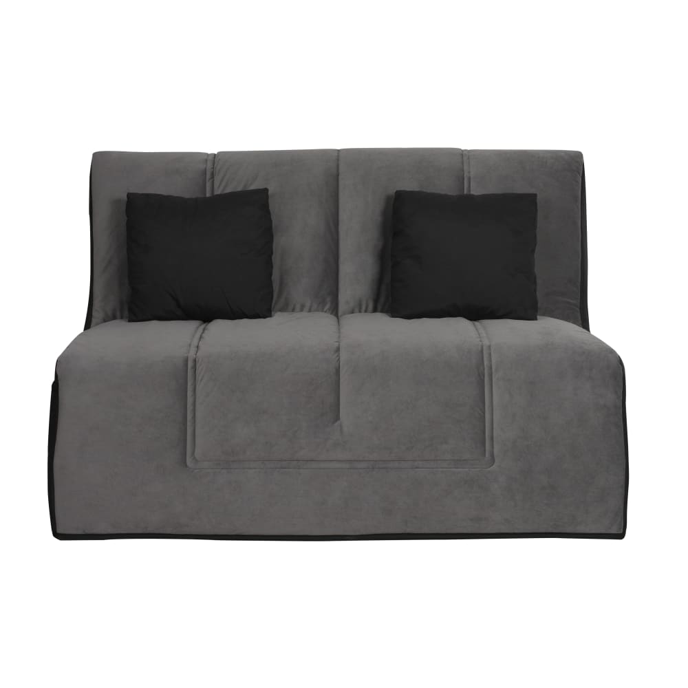 Banquette convertible bz 2/3 places tissu angel gris