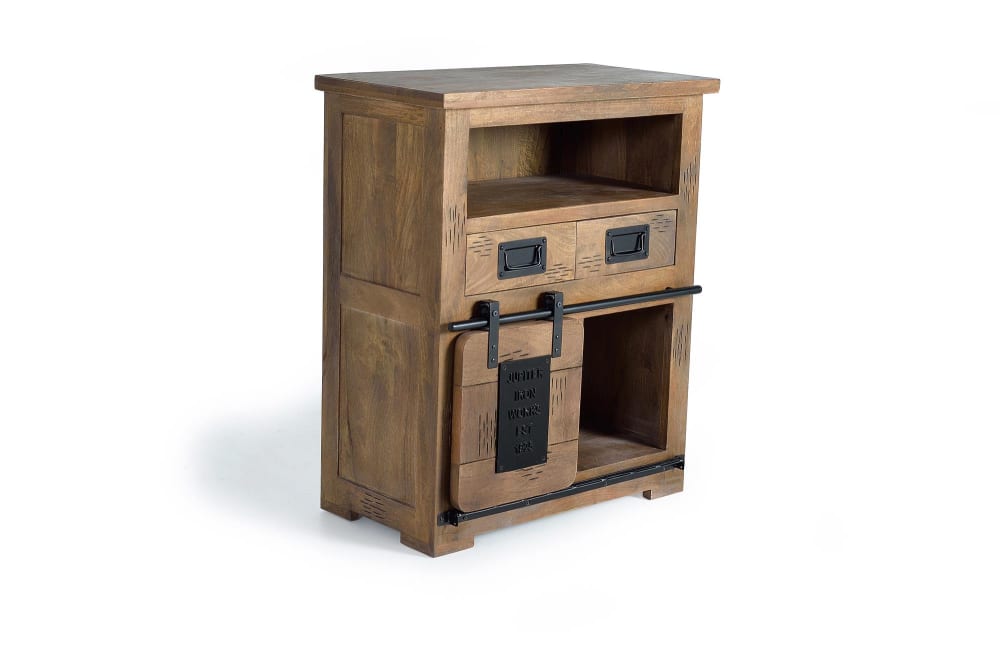 GINER Y COLOMER Sideboard in Akazie und Metalldetails style industrial Braun Holz