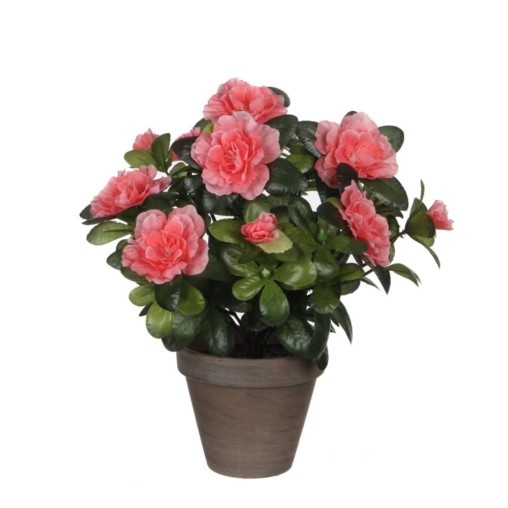 Azalea artificielle pêche en pot H27 — Beyit