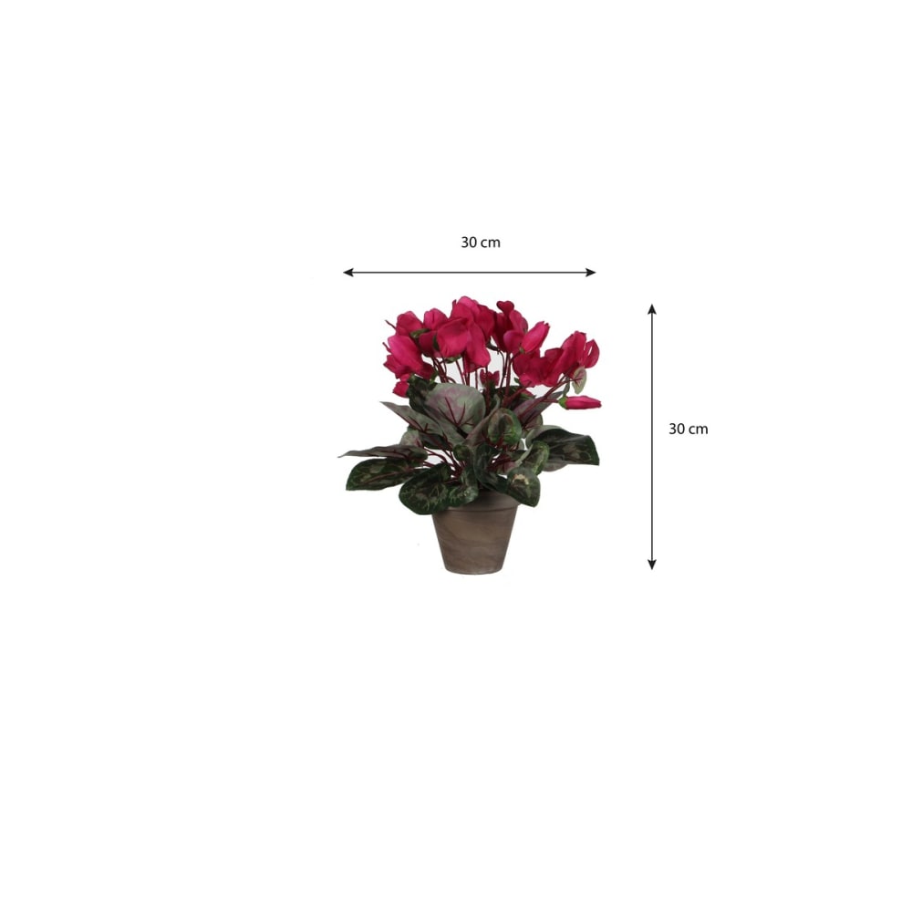 Planta artificial cyclamen rosa oscuro h30xb30xl30cm - Maisons du Monde
