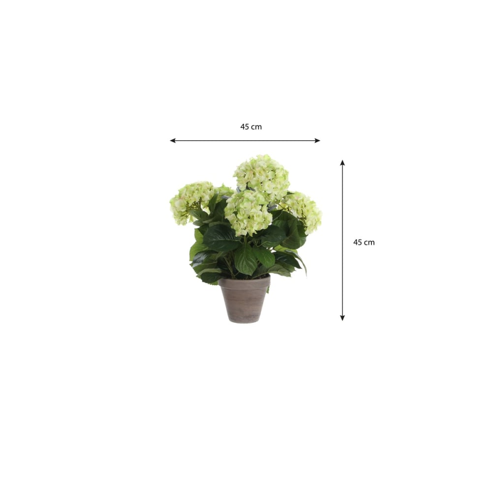 Pianta artificiale hydrangea crema  h45xb45xl45cm - Mica