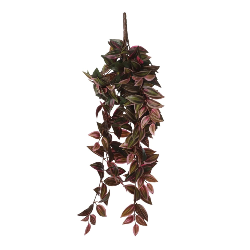 Planta artificial tradescantia rojo oscuro h54xb15xl20cm