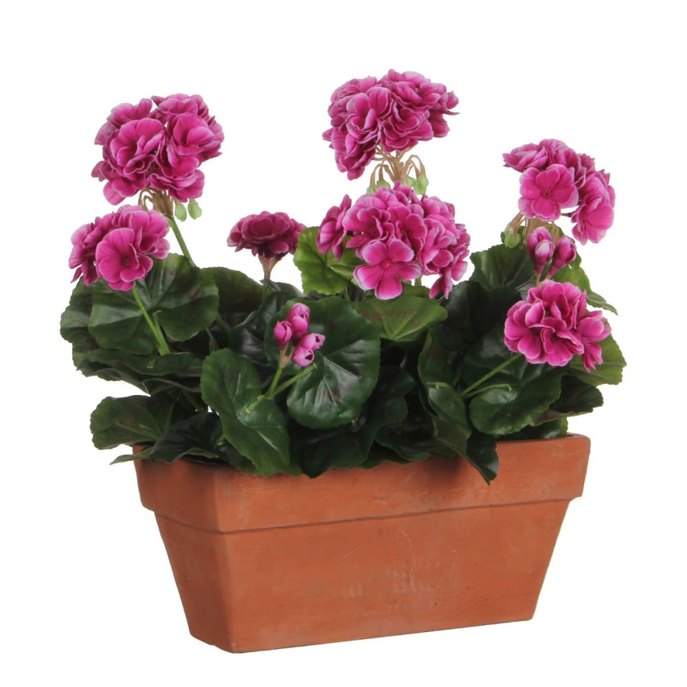Planta artificial geranium rosa h40xb13xl29cm