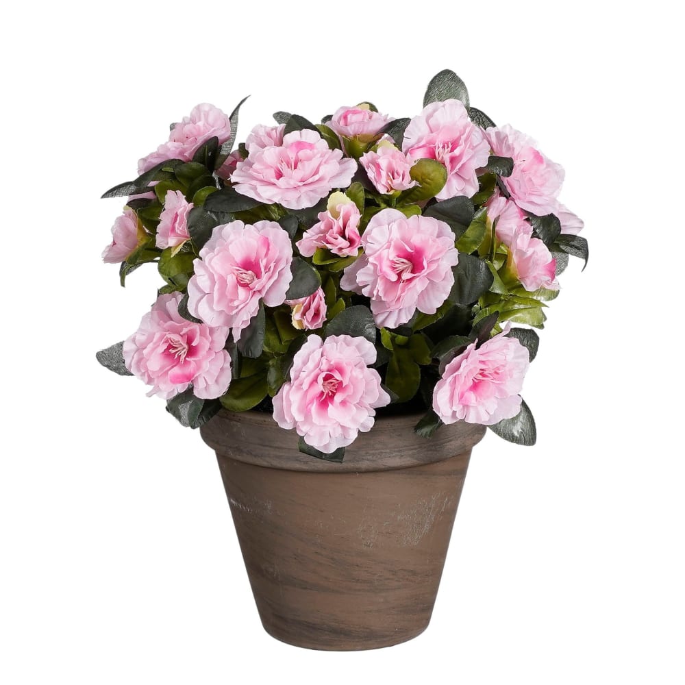 Azalée plante artificielle rose en pot H31