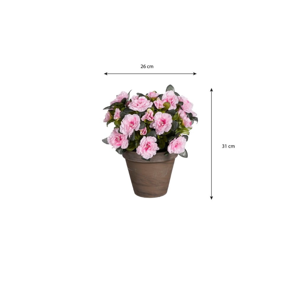 Planta artificial azalea rosa h31xb26xl26cm - Maisons du Monde