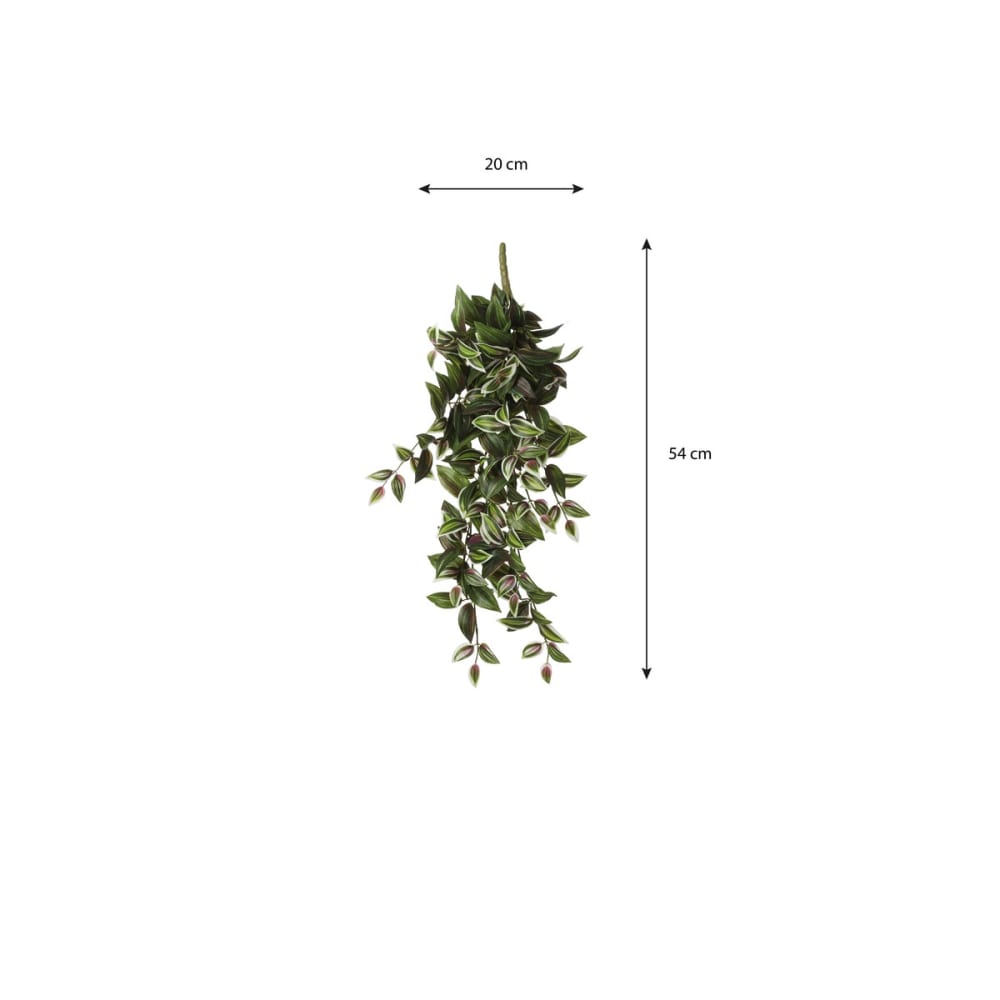 Pianta artificiale tradescantia verde  h54xb15xl20cm - Mica